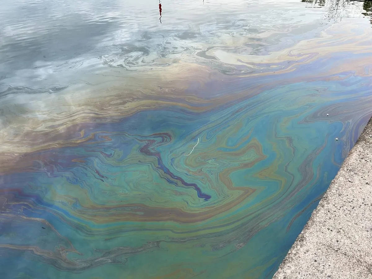 Eine bunt schimmernde Substanz breitet sich auf der Wasseroberfläche des Pfäffikersees aus – die Ursache ist noch unklar. Feuerwehr im Einsatz.
